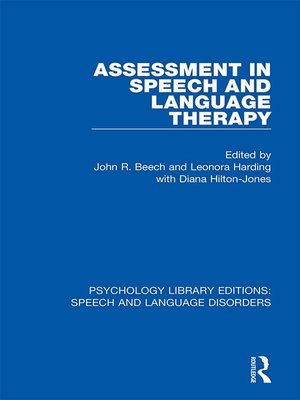 cover image of Assessment in Speech and Language Therapy